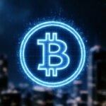 Glowing Bitcoin Logo