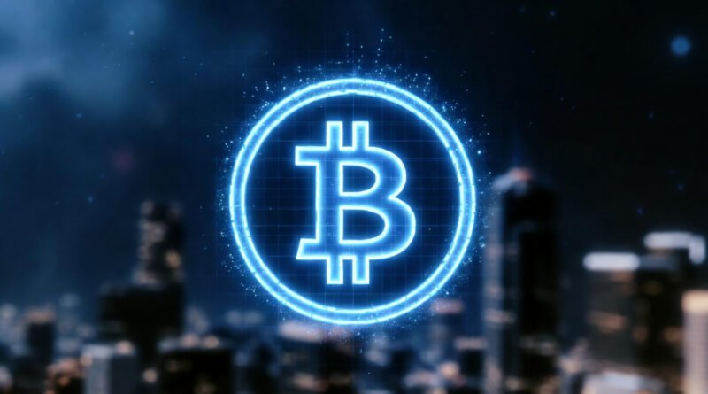 Glowing Bitcoin Logo