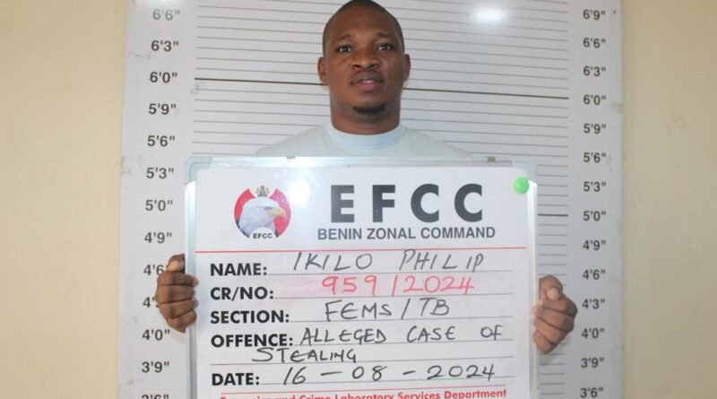 Man raising effcc board