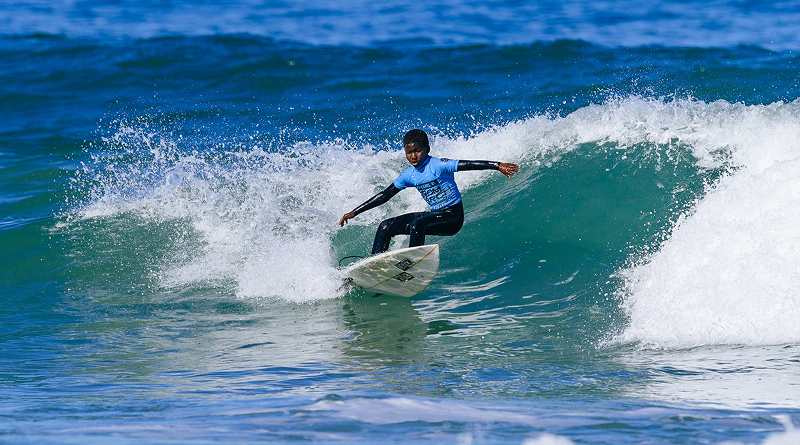 11-year-old Avethandwa Mosikare from The Surfer Kids scores historic 2nd place at the Rip Curl Grom Search in Port Alfred.