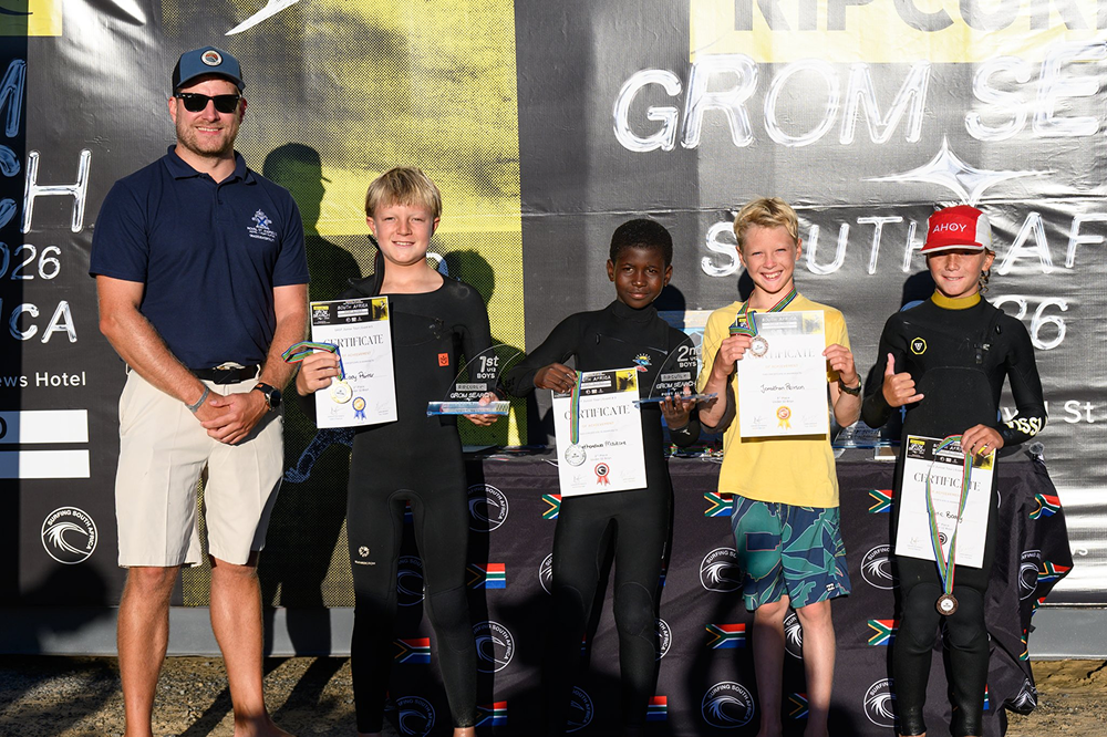 11-year-old Avethandwa Mosikare from The Surfer Kids scores historic 2nd place at the Rip Curl Grom Search in Port Alfred.