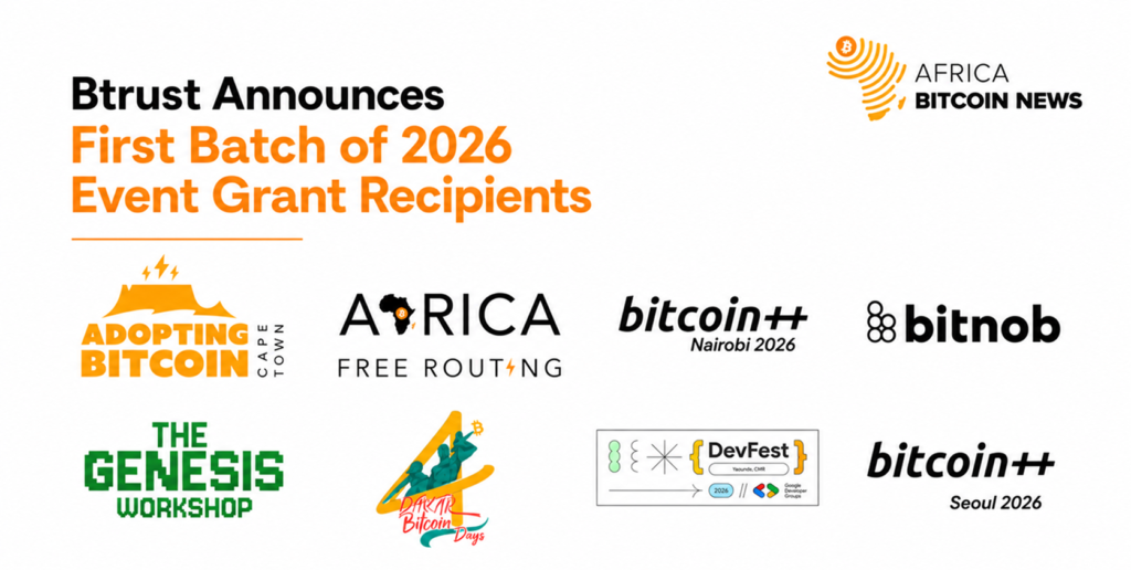 Btrust awards 2026 event grants to eight Bitcoin events across Africa, boosting developer onboarding and open-source contribution.