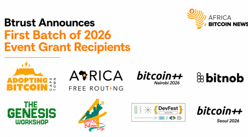 Btrust awards 2026 event grants to eight Bitcoin events across Africa, boosting developer onboarding and open-source contribution.